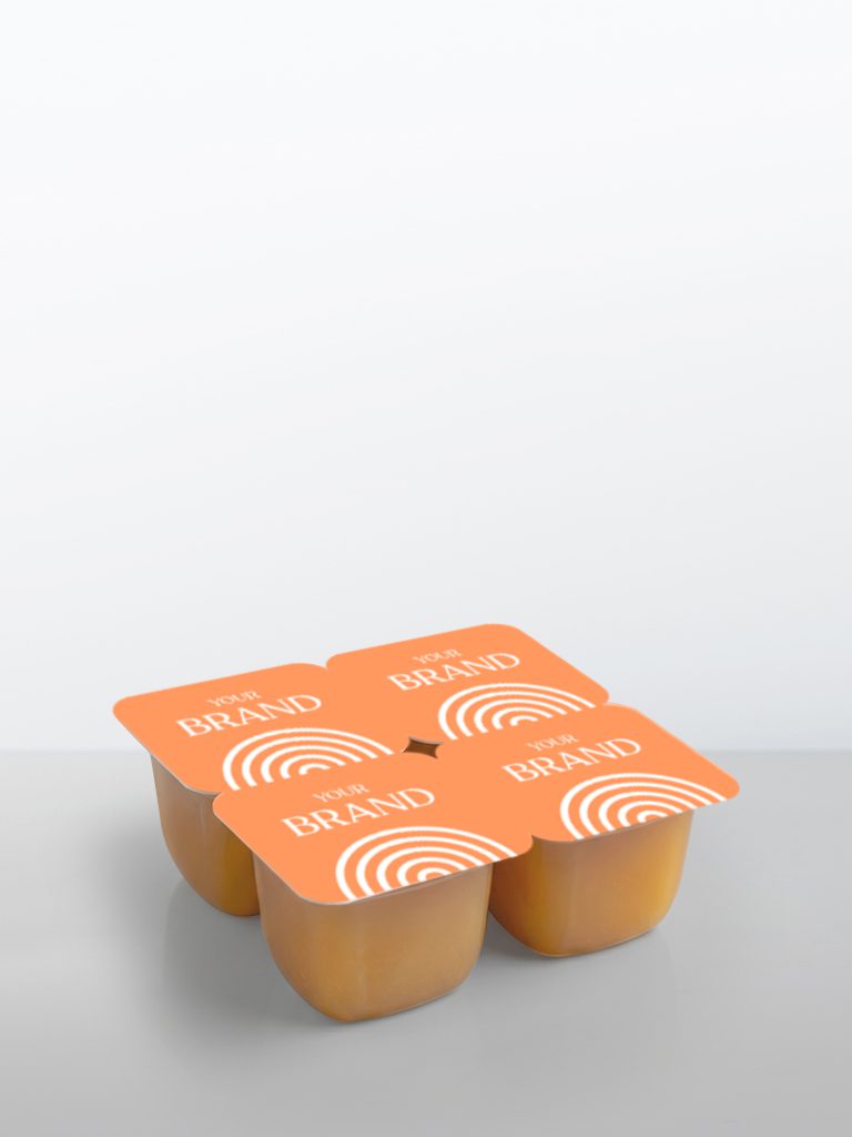 Tarrinas crema de fruta marca blanca